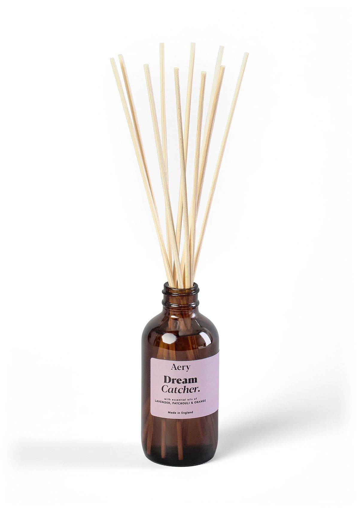 Aery Dream Catcher Amber Reed Diffuser – Lavender, Chamomile & Patchouli with Cedarwood – 100ml Natural Reeds, Vegan & Cruelty-Free, Made in England