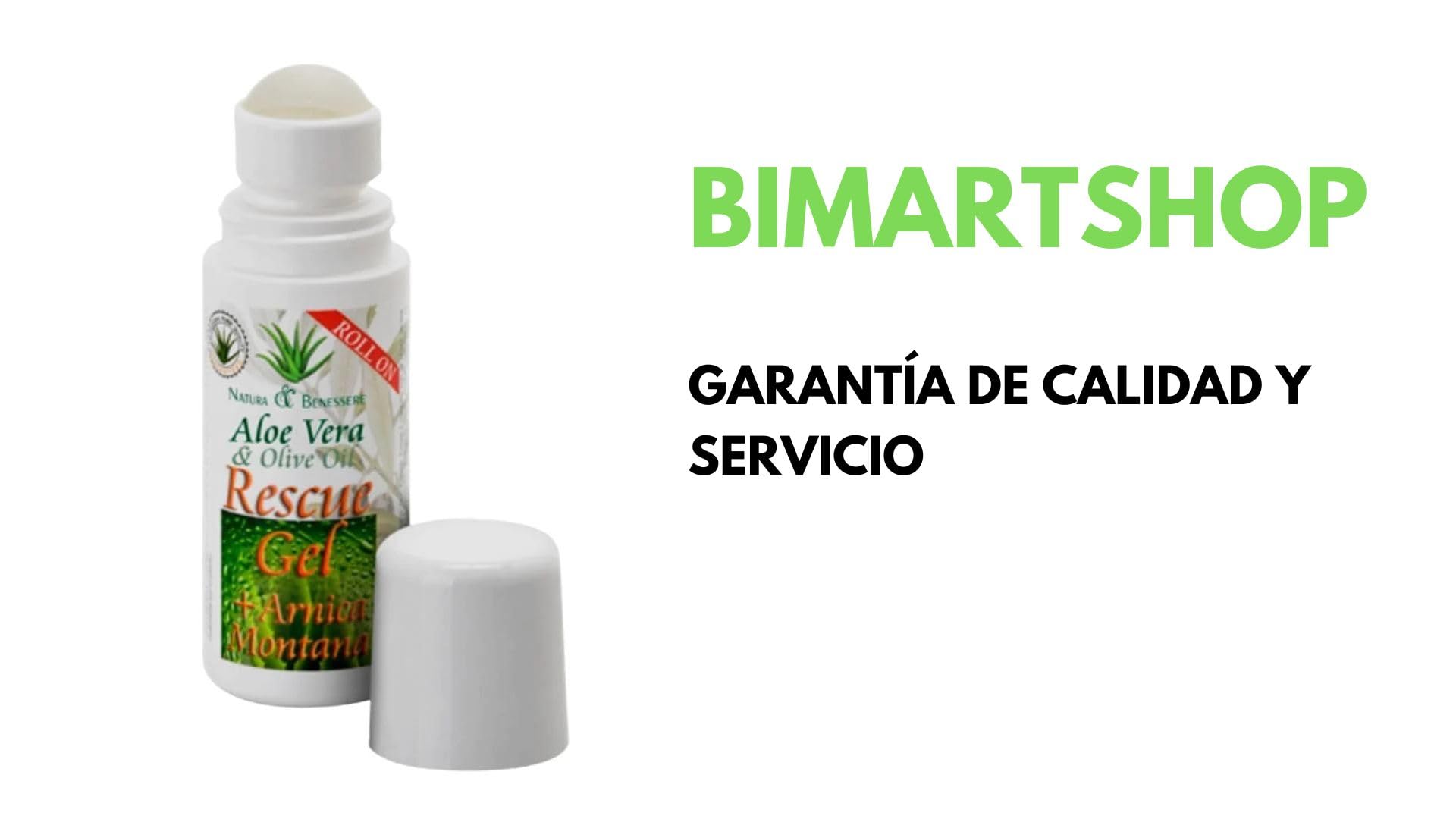 Roll On ResCue Gel Aloe Vera Con Efecto Inmediato Del Alivio Del Dolor con efecto analgésico en Articulaciónes, Cervicales Masaje Practico de Aplicar Alivia Tus Dolores Pack 4 Unidades