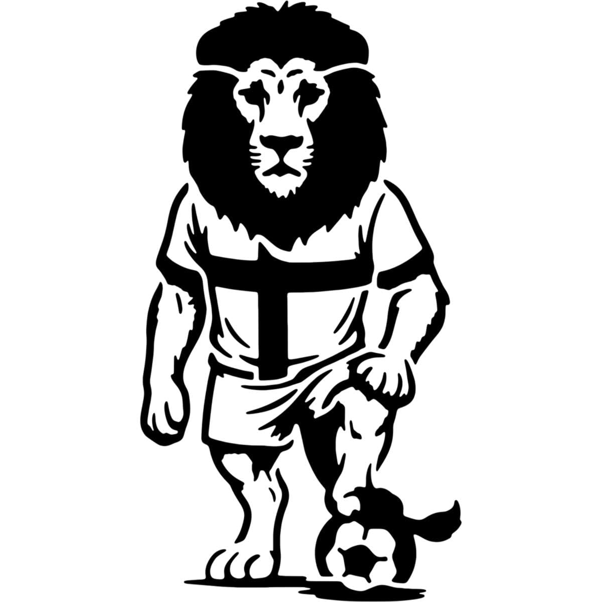 Azeeda 'England Football Lion' Reusable Stencil – Durable Decorative Template for Painting and Spraying on Walls, Tiles, Wood, Fabric & Craft Projects - XL (A3) (WS00081085)