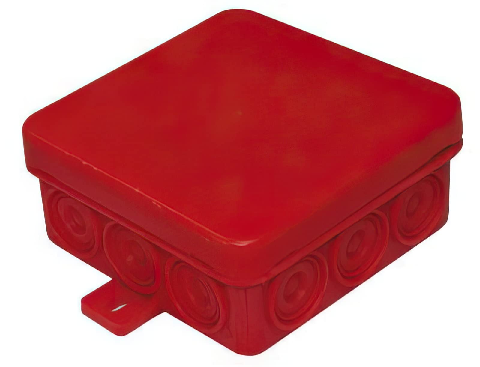 50 Stück - Verbindungsdose Gehäuse 85 x 85 x 37mm rot für Montage in der Wand/Decke