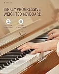 Donner DDP-80 PLUS Digital Piano 88 Key Weighted Keyboard, Home Electric Piano, Supports USB-MIDI & Headphones Connection, Semi-open Cover Designed, with Metal Three Pedal, Power Adapter