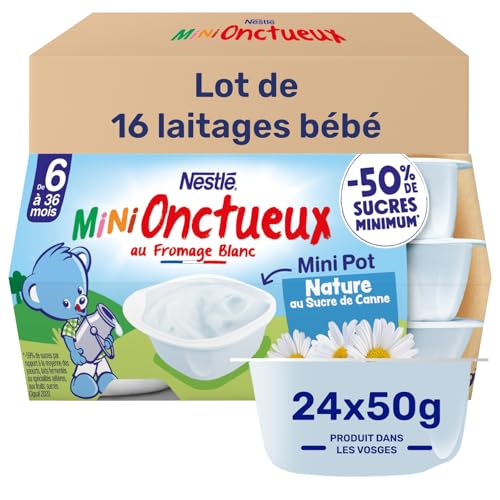 Nestlé Bébé - P'tit onctueux Croissance mini nature - dès 6 mois - 6 x 50g (Lot de 3)