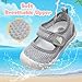 BARERUN Kids Toddler Water Shoes for Boys Girls Baby Sandals Sneakers Beach Garden Swim Anti-Slip Breathable Quick Dry Lightweight Summer Shoes Grey Infant Size 12-18 Months