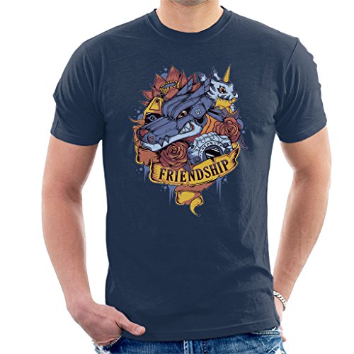 Cloud City 7 Friendship Tattoo Digimon Gabumon and Metal Gabumon Men's T-Shirt