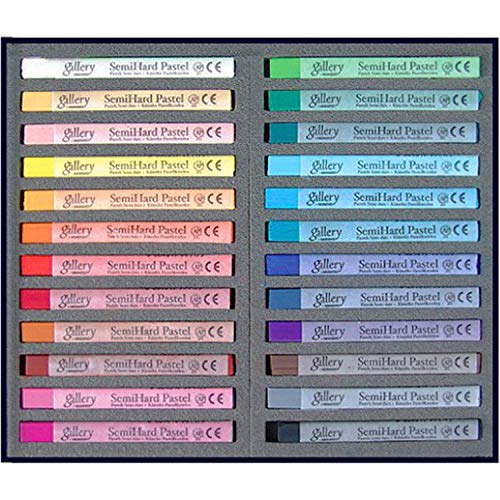 Pastels semi-tendres Mungyo Gallery boîte de 24 couleurs assorties pour le dessin