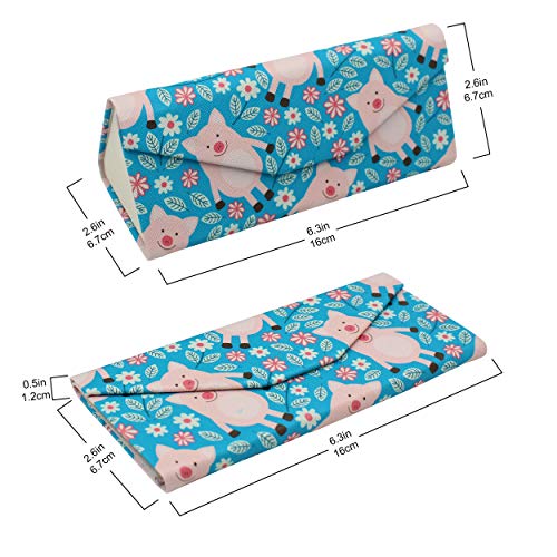 Image of Real Sic Glasses Case for Men and Women - Magnetic Folding Hard Shell Sunglass Holder - Inspired by Adorable Animals