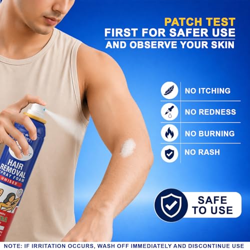Image of Vetoni India Veclean Hair Removal Spray Foam, 200ml, for Men and Women, Enriched with Aloe Vera & Lemon, 3 Minute Formula, Painless for Chest, Back, Legs & Underarms