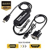 VGA to HDMI変換アダプタケーブル VGA HDMI 変換ケーブル VGA-HDMI変換アダプタ 1.2m 3.5mmオーディオコード付き 音声転送 高解像度 1080P HDTV PC モニタ オーディオ パソコン 用 VGA to HDMI変換アダプタケーブル VGA HDMI 変換ケーブル VGA-HDMI変換アダプタ 1.2m 3.5mmオーディオコード付き 音声転送 高解像度 1080P HDTV PC モニタ オーディオ パソコン 用