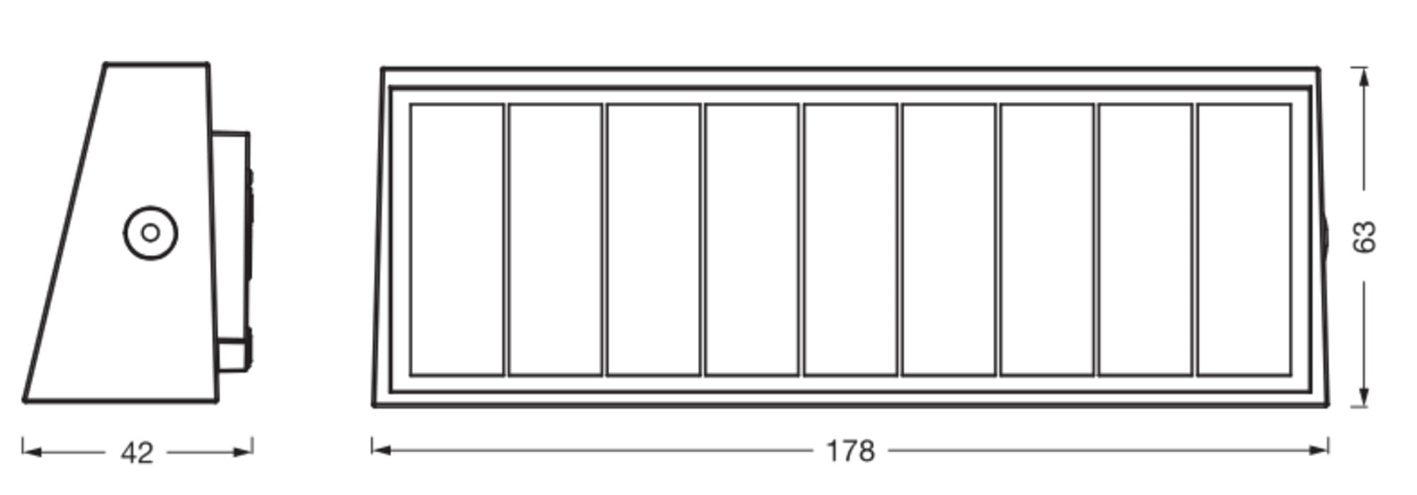 OSRAM Applique LED solare Endura Style Updown, 7,1 W, bianco caldo 3000 K, 410 lm, sensore di luce diurna, IP44