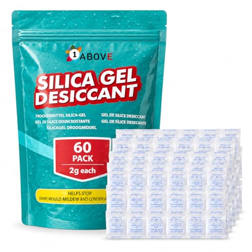 2g Silica Gel Sachets 60 Pack Desiccant Moisture Absorber Bags