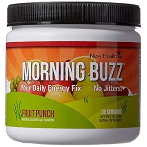 Morning Buzz Energy Drink Powder, Sports Nutrition Endurance and Energy Product, 30 Servings Fruit Punch, 8 Ounces