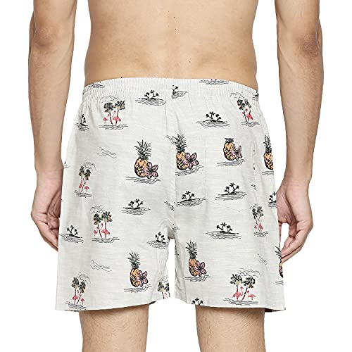 Image of Longies Men's 100% Cotton Pack of 3 Printed Regular Boxer Shorts Ultra-Comfortable Men's Boxer Shorts Pack of 3 100% Super Combedc Cotton Boxers with One Side Pocket