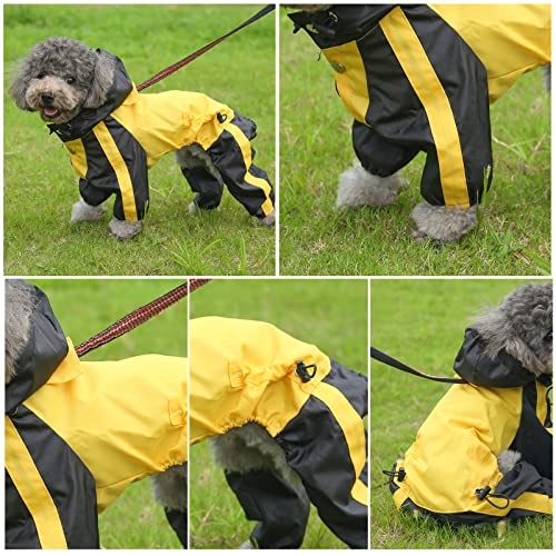 Dog Raincoats For Large Dogs, Dog Raincoat Pet Waterproof Rain Jacket With Hood, Waterproof Dog Raincoat Hooded Slicker Poncho, Rain Poncho Jacket For Small Medium Large Dogs (X-Small, Yellow) #TOP5