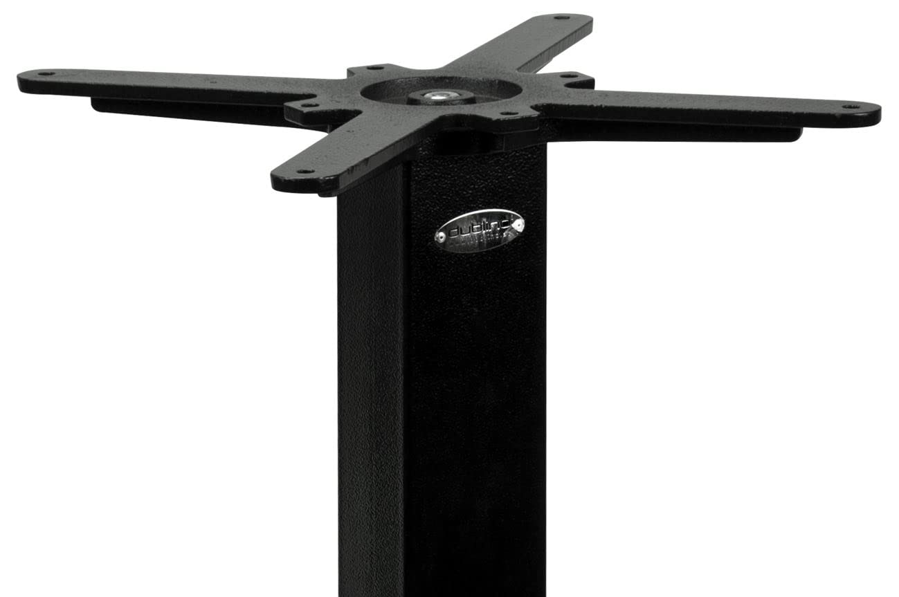 Premium Tischbein aus Gusseisen- PJ7007 | schwarz | Höhe 71 cm | Bodenplatte 42,5x42,5 cm | max. Tischplattengröße 80x80 cm | Ideal für Esstische