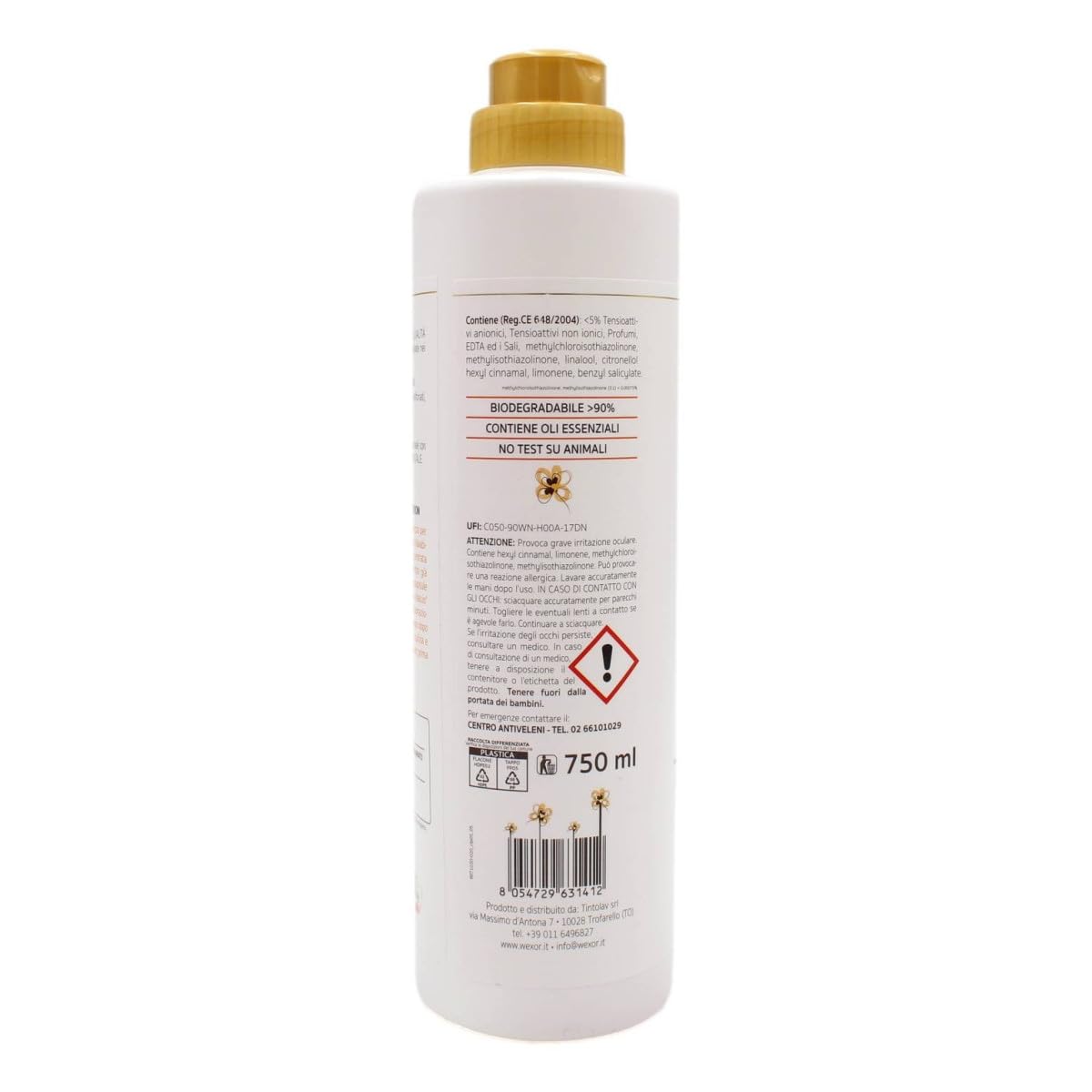 WEXOR Limpiador de suelos, limpiador de suelos, Elisir Pavimenti Fiori Brasil/Gel limpiador con microcápsulas 750 ml + llavero Beni Culinari gratuito