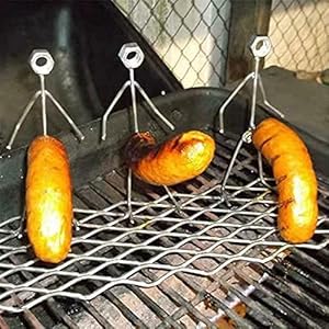 Stalen hotdog jongen/Marshmallow branders fornuis, vrouwen mannen gevormde kamp brand brandstok, hotdog jongen man & meisje vrouw grappige metalen ambachtelijke spiesstok voor kampvuur vreugdevuur grill (B-3 stuks)