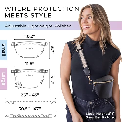 Image of Leather RFID Anti Theft Sling Bag for Women, Pickpocket Proof Travel Crossbody Bag, RFID Blocking Crossbody Purse for Women