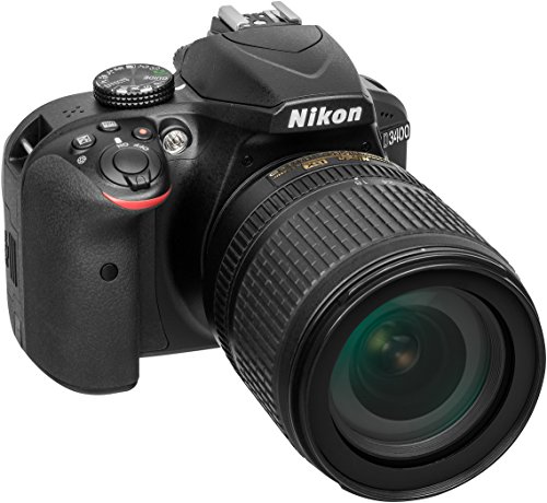 Nikon D3400 Fotocamera Reflex Digitale con Obiettivo Nikkor AF-S 18/105VR, 24,7 Megapixel, LCD da...