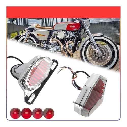Clignotants et feu arrière LED moto Custom Bobber Chopper avec support Lucas - 2