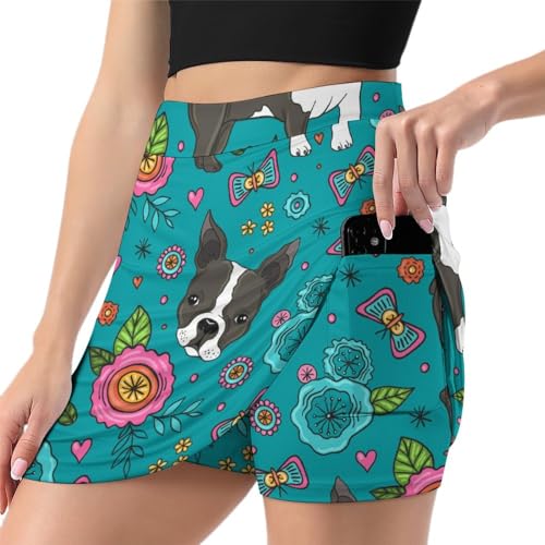 Mini jupe de course athlétique respirante avec poche intégrée pour femme