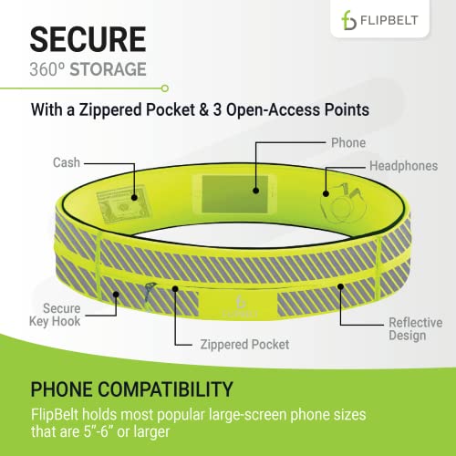 Image of FlipBelt Zipper Running Belt, Waist Pack for Fitness and Running, US Company