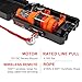 RUGCEL WINCH Portable Winch 12V DC Electric Utility winch,4500lb/2041kg Single Line Pull with Steel Mounting Plate, Integrated Hawse Fairlead and Synthetic Rope,Infrared remote control,atv utv winch