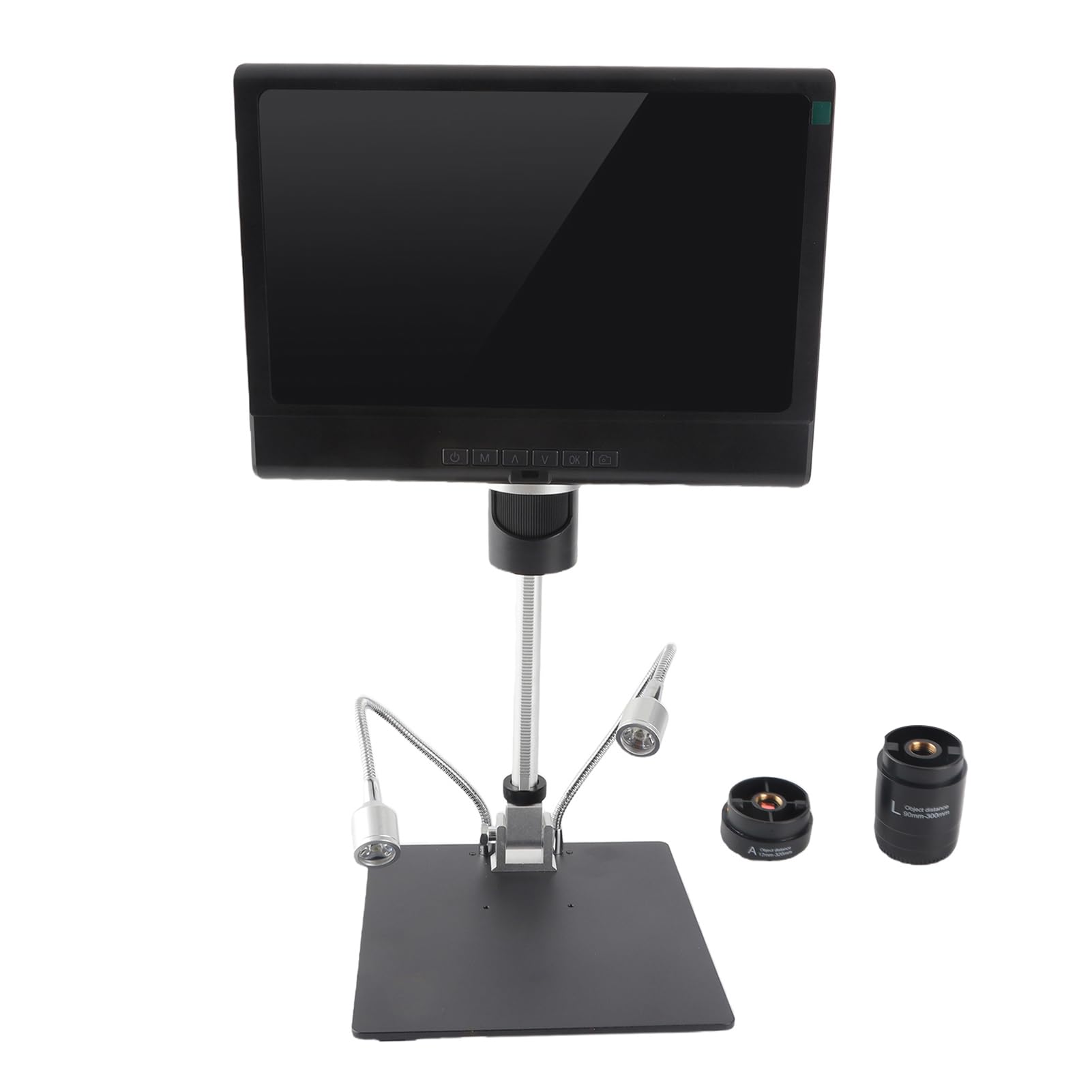 FTVOGUE 1080P 10-calowy Ekran LCD Mikroskop Cyfrowy 3-200X Zoom Mikroskop Lutowniczy z 7 Diodami LED Karta TF 8 GB do Kontroli Naprawy Elektroniki