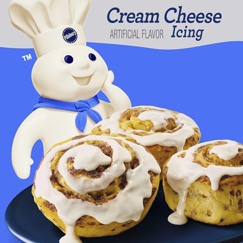 Pillsbury Cinnamon Rolls with Cream Cheese Icing, Refrigerated Canned Pastry Dough, 8 ct., 12.4 oz