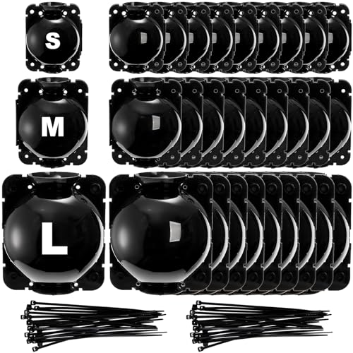 Elsjoy 30 Pack 3 Sizes Plant Root Growing Box with 120 pcs Zip Ties Air Layering Propagation Ball Kit Reusable Tree Rooting Grafting Tools Root Propagation Ball Set for Fast Propagation