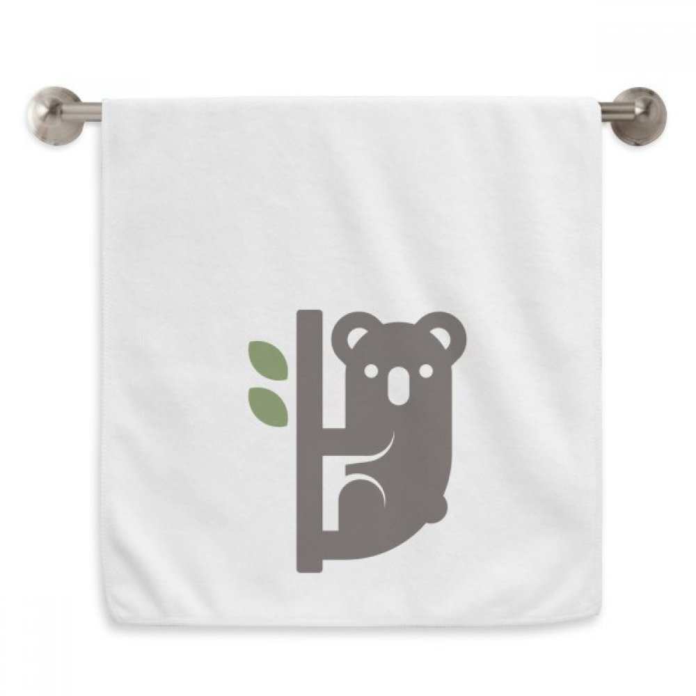 Serviette de toilette Australie Koala 13x29 pouces blanc en tissu moelleux