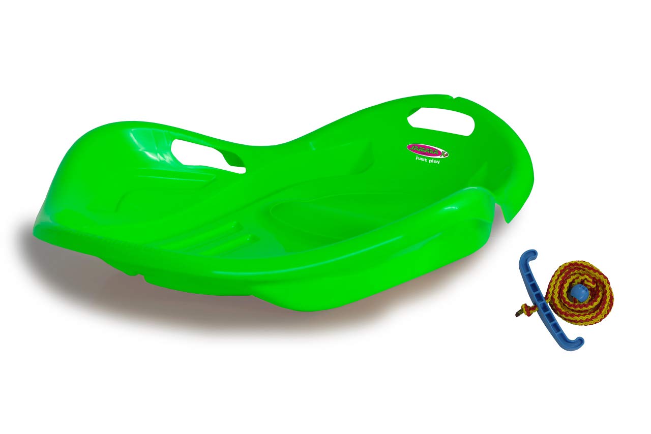 JAMARA 460536 Snow Play Bob Speed 78 cm grün-aerodynamische Bauweise, langlebiger Kunststoff, Bequeme, ergonomische Sitz-/ Liegekuhle für eine optimale Rutschposition, 1kg Leichtgewicht