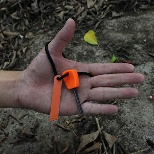 Survival Chainsaw Pocket Hand Saw 29-Inch Folding Survival Chain Saw with Strong Sharp Teeth for Camping Hiking Hunting Gardening and Outdoor Emergency Includes Fire Starter and Carry Pouch