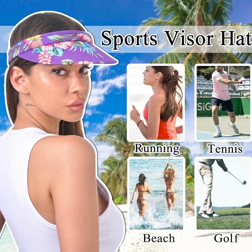 Image of Sun Visor Hats Women Wide Brim Adjustable Clip On Visors Beach Men Hat