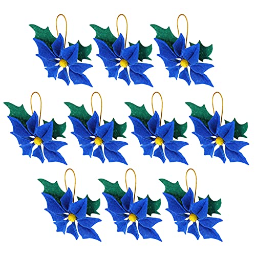 PRETYZOOM 10 Piezas De Flores Navideñas Artificiales Adornos para Árbol De Navidad Flores para Árbol De Navidad Decoración De Belén Colgantes Accesorios para Belén Decoraciones