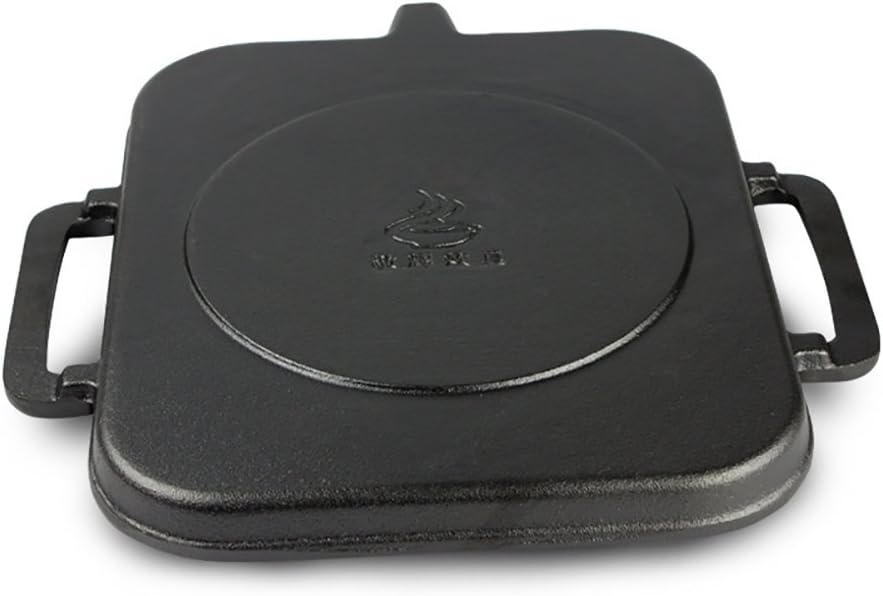 Cast Iron Grill Pans Korean Tabletop Center Raised Round Samgyupsal Grill Pan For BBQ Bulgogi Meat Bacon Steak