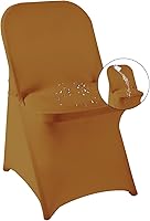 Vista 11 de magalo Paquete de 12 fundas para sillas plegables de elastano negro, impermeables, elásticas, para bodas, fiestas, banquetes de comedor y otros