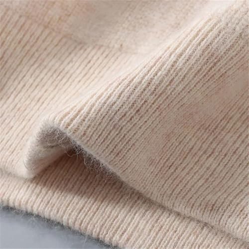 Men's 100% Solid Wool Stand Collar Thickened Cardigan Winter Warm Casual Knitted Zip-Up Tops Sweaters4