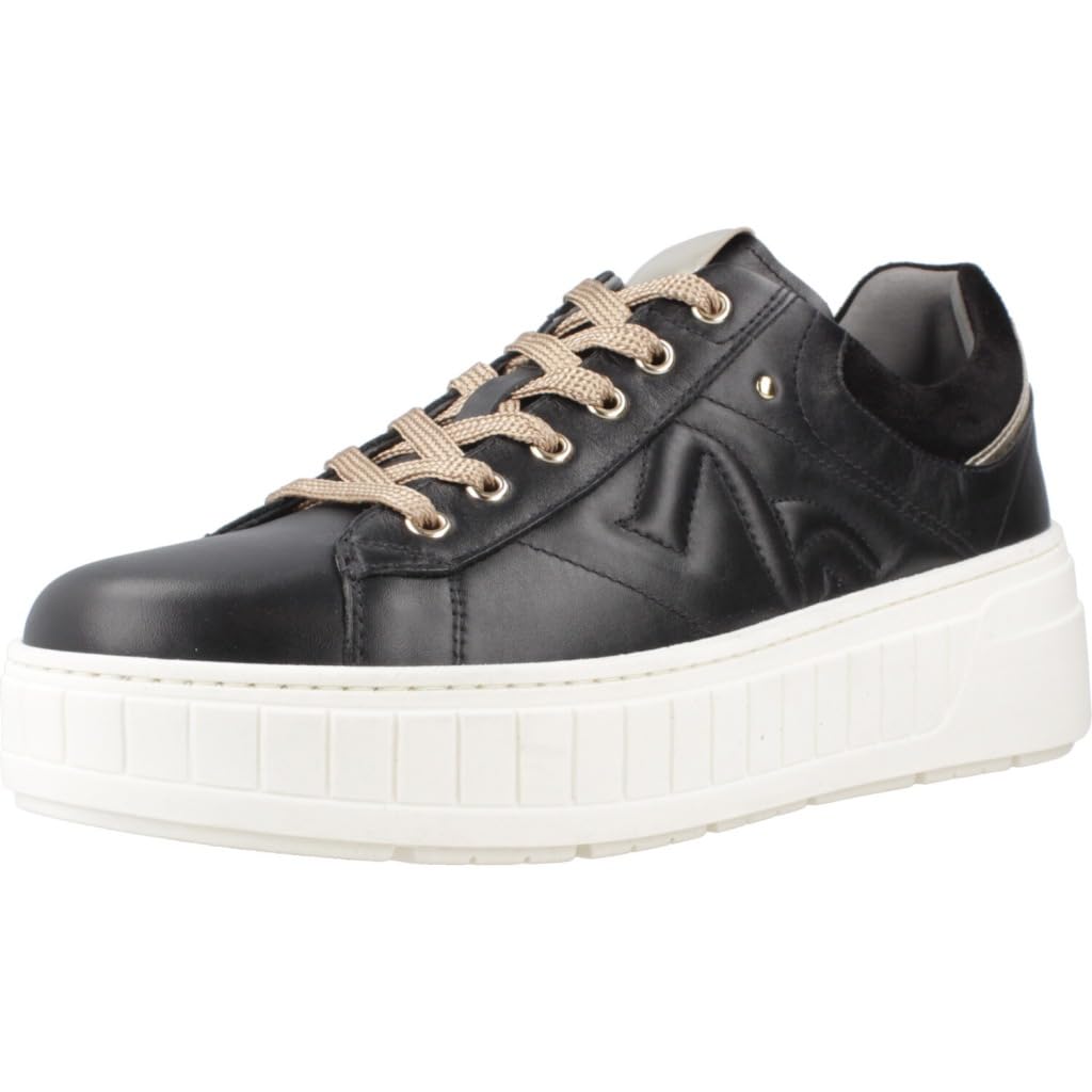 Nero Giardini I514200D Sneakers da Donna in Pelle Nera