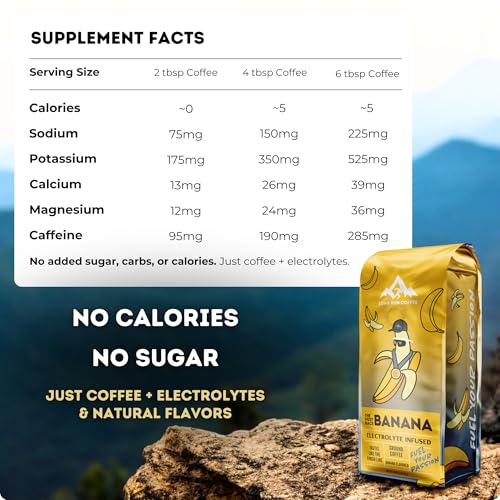 Image of Long Run Coffee - Hydrating Coffee with Electrolytes - All Natural Energy + Hydration + Recovery for Athletes - Stomach Friendly Electrolyte Coffee for Runners (5 lb, Banana Bread)