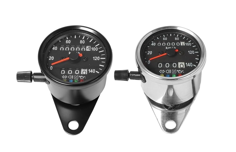 Compteur de Vitesse Digital Moto Compteur Kilométrique Double Universel pour Moto, 0-140 Km/h, Compteur De Vitesse, Tachymètre, Double Odomètre, Tachymètre Double