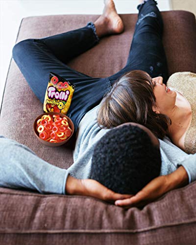 Image of Trolli Peachie O's Rings, Sour Gummy Candy, 6.3 Ounce Bags (Pack of 8)