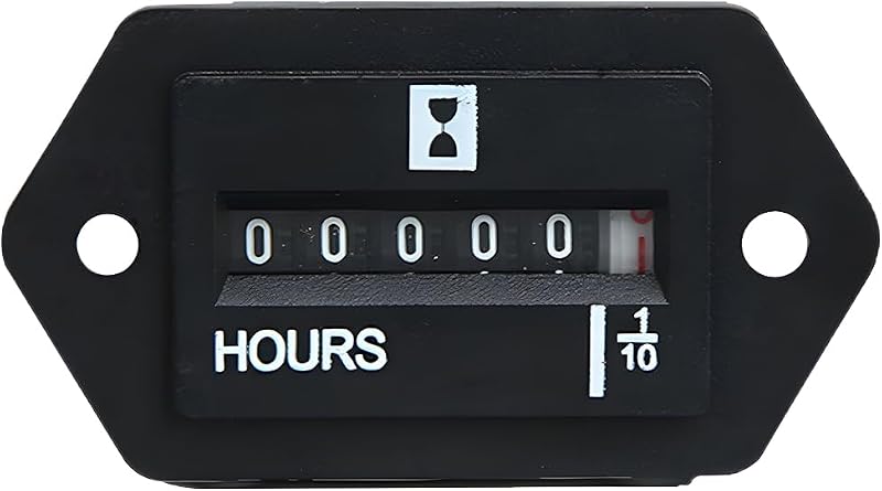 Horímetro mecânico automotivo Zpana DC 10–80 V para motor diesel – 1 unidade
