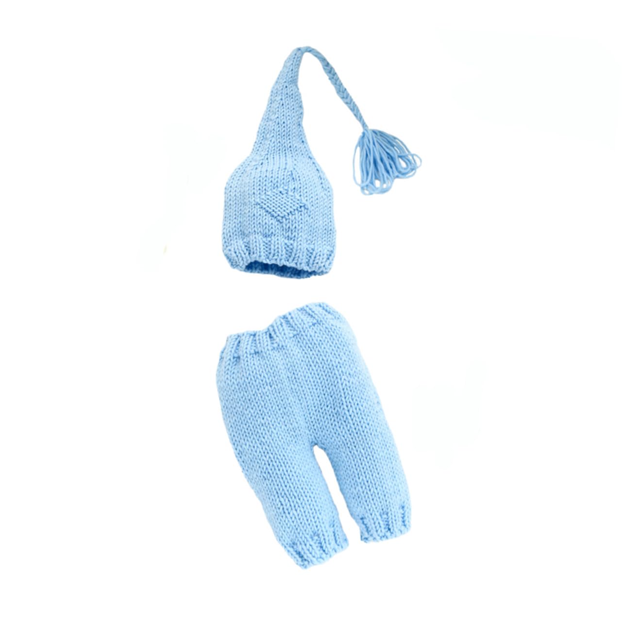 Artibetter 3piezas De Sombrero De Flecos para Bebés Traje De Fotografía De Recién Nacido Mano Ropa Tejida