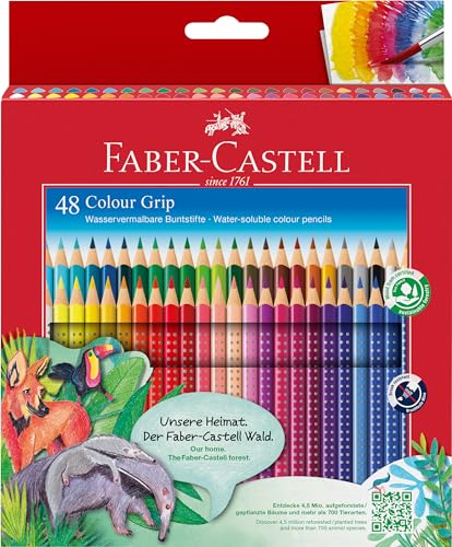 Lápices de colores Faber-Castell de 48 unidades para dibujo escolar y artístico