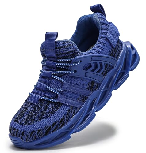 Image of DADAWEN Boys Girls Sneakers Kids Lightweight Breathable Tennis Shoes Strap Running Athletic Shoes for Toddler /Little Kid /Big Kid