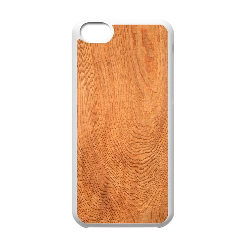 iphone5c Hard Plastic Phone Case,Wood Pattern [Dust Proof] White Protective Case for iphone5c[Slim Fit]-2