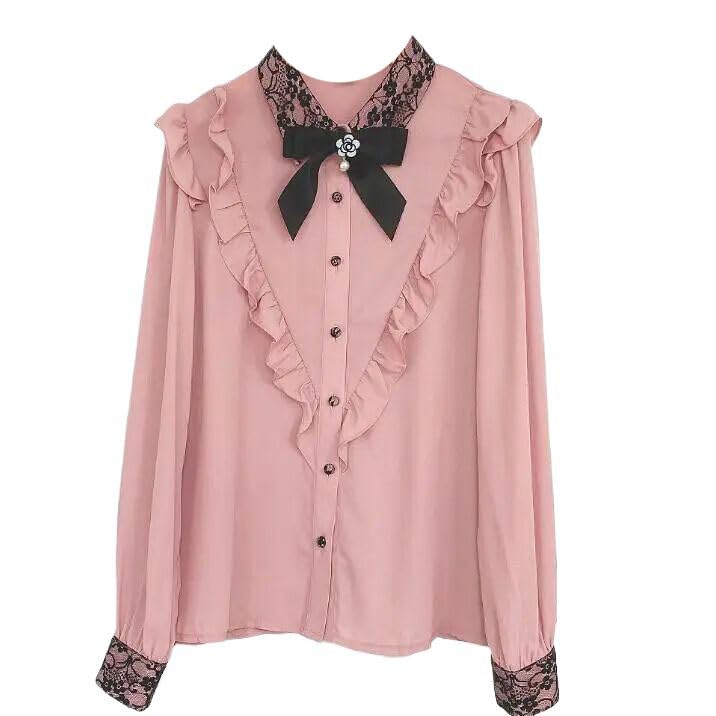 Camisas formales con pajarita para mujer