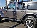 FTAPACCE 2 x Trittbretter für Nerf-Stangen, Seitenpedalschutz, passend für Jeep Unlimited Wrangler JL Unlimited Sport S 2018–2022, Aluminium, Schwarz (4-Türer)