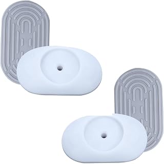 Safety Baby Gate Wall Protector Wall Saver for Pressure Mounted Gate Protect Walls/Baseboard/Stairs/Door Frame/Doorways Work on Pet & Dog Gates Easy to Install (White, 4 Pack)