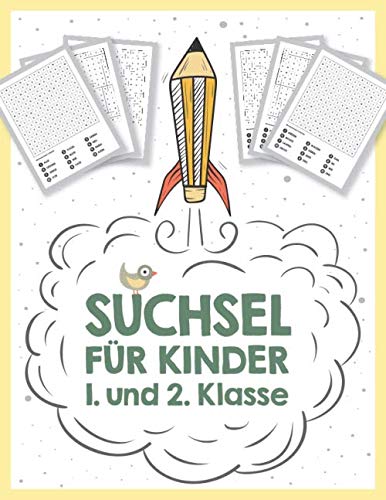 Suchsel für Kinder, 1. und 2. Klasse: Wortsuchrätsel für Vorschüler und